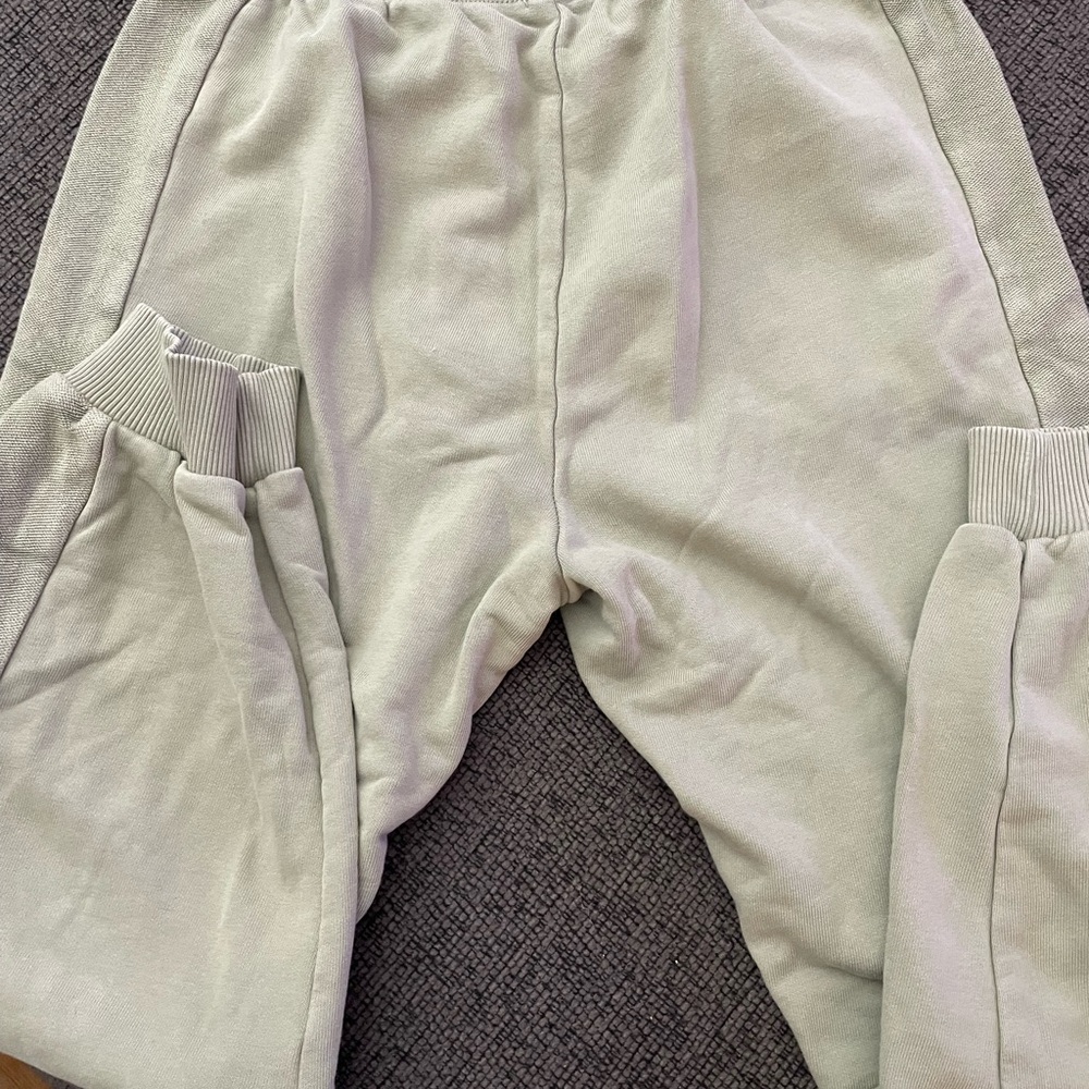 Aerie Baby Blue Sweatpants Relaxed Fit Cotton Blend